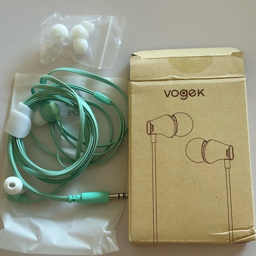 Wired Earbuds - Mint Green - Brand New